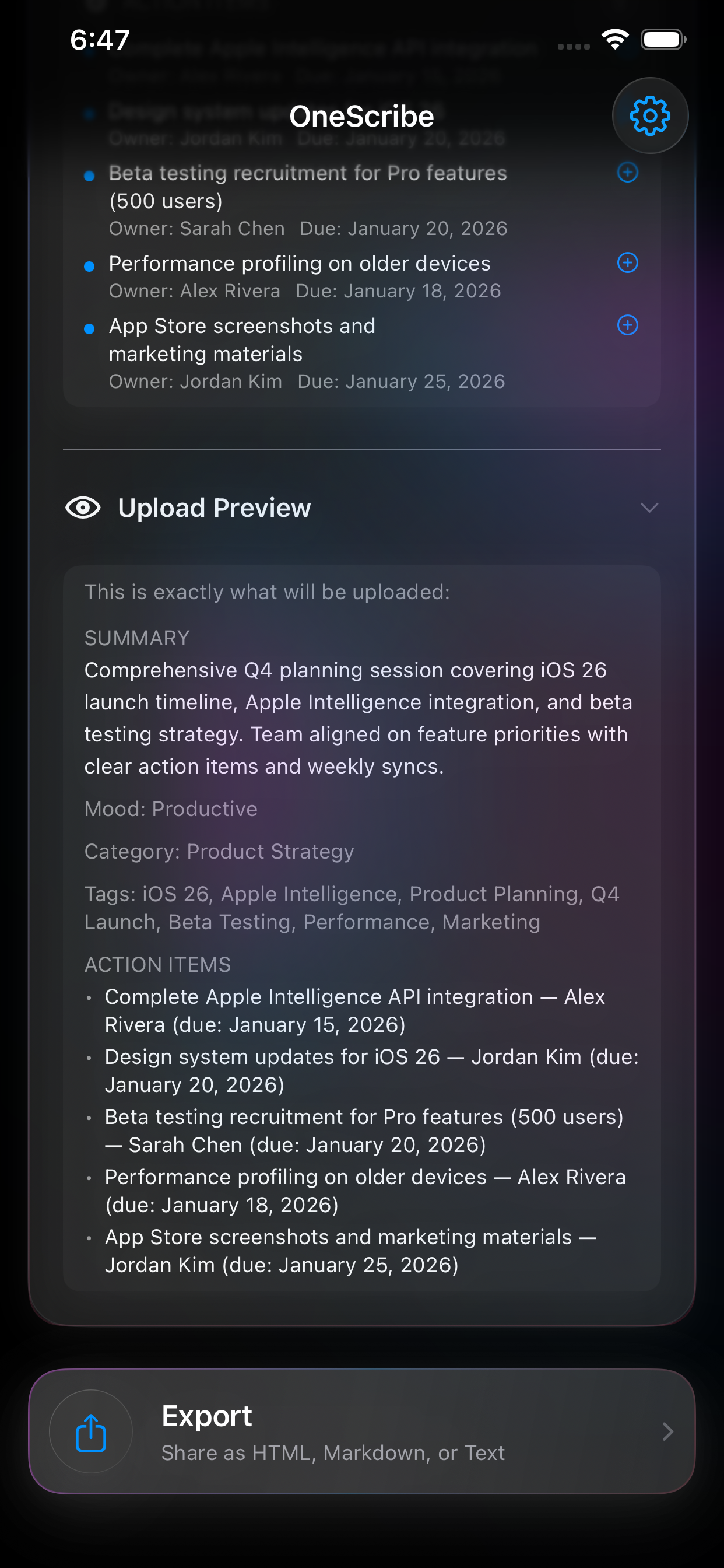 OneScribe Screenshot 4